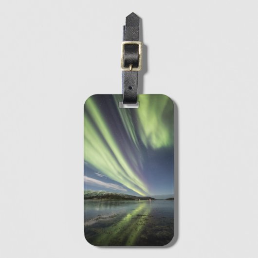 Noordelijke Lichten Noorwegen Bagagelabel (Voorkant (verticaal))