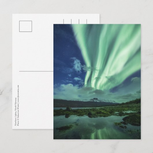 Noordelijke Lichten Noorwegen Briefkaart (Voorkant / Achterkant)