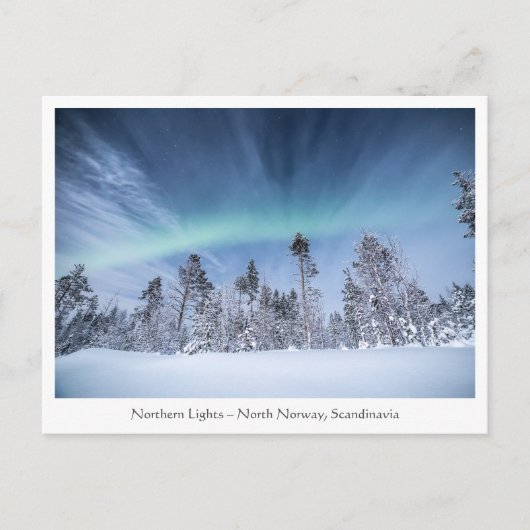 Noordelijke Lichten Noorwegen Briefkaart (Voorkant)