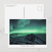 Noordelijke Lichten Noorwegen Briefkaart (Voorkant / Achterkant)
