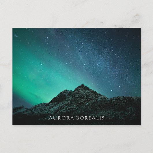 Noordelijke Lichten Noorwegen Briefkaart (Voorkant)