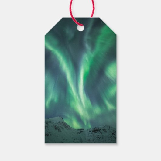 Noordelijke Lichten Noorwegen Cadeaulabel (Voorkant)