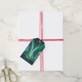 Noordelijke Lichten Noorwegen Cadeaulabel (Met Touw)