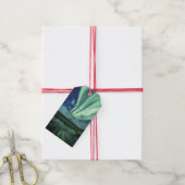 Noordelijke Lichten Noorwegen Cadeaulabel (Met Touw)