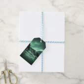 Noordelijke Lichten Noorwegen Cadeaulabel (Met Touw)