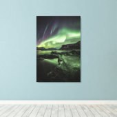 Noordelijke Lichten Noorwegen Canvas Afdruk (Insitu (Houten vloer))