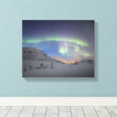 Noordelijke Lichten Noorwegen Canvas Afdruk (Insitu (Houten vloer))