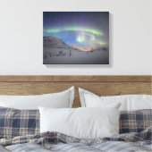 Noordelijke Lichten Noorwegen Canvas Afdruk (Insitu (Slaapkamer))