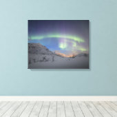 Noordelijke Lichten Noorwegen Canvas Afdruk (Insitu (Houten vloer))