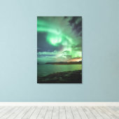 Noordelijke Lichten Noorwegen Canvas Afdruk (Insitu (Houten vloer))