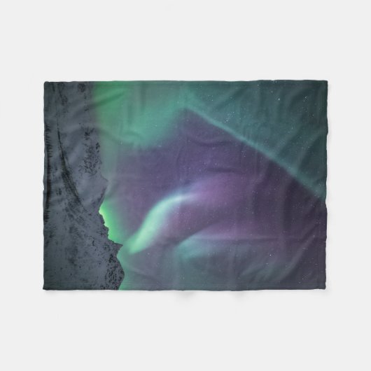 Noordelijke Lichten Noorwegen Fleece Deken (Voorkant (Horizontaal))