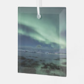 Noordelijke Lichten Noorwegen Glas Ornament (Voorkant links)