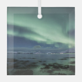 Noordelijke Lichten Noorwegen Glas Ornament