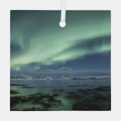 Noordelijke Lichten Noorwegen Glas Ornament (Achterkant)