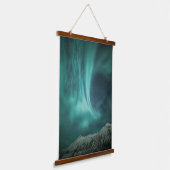 Noordelijke Lichten Noorwegen Hangend Wandkleed (Gebogen)