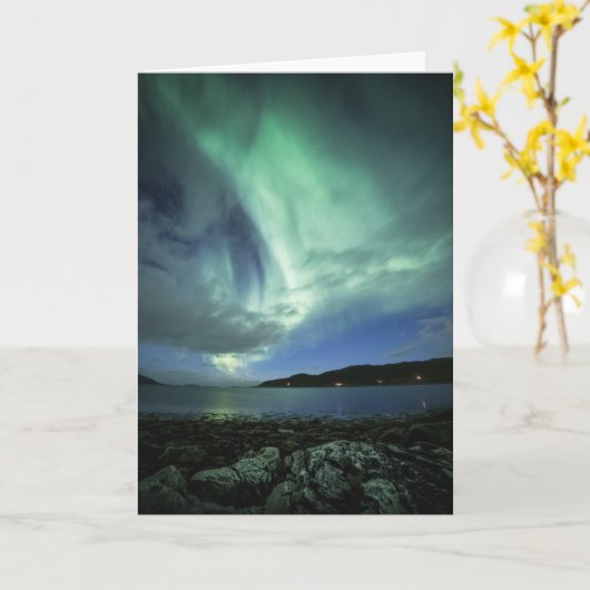 Noordelijke Lichten Noorwegen Kaart (Gele Bloem)