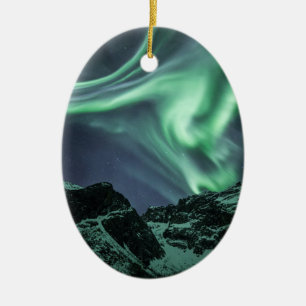 Noordelijke Lichten Noorwegen Keramisch Ornament