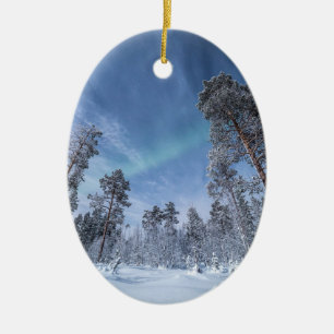 Noordelijke Lichten Noorwegen Keramisch Ornament