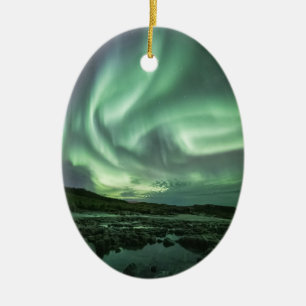 Noordelijke Lichten Noorwegen Keramisch Ornament