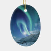 Noordelijke Lichten Noorwegen Keramisch Ornament (Achterkant)