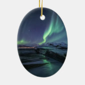 Noordelijke Lichten Noorwegen Keramisch Ornament (Achterkant)