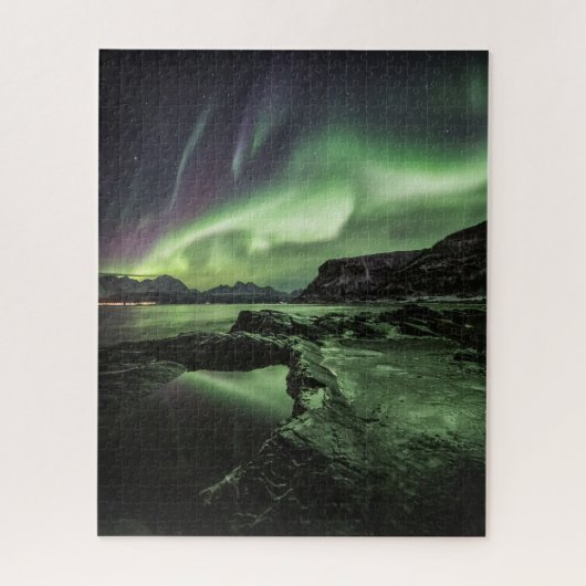 Noordelijke Lichten Noorwegen Legpuzzel (Verticaal)