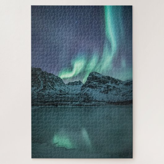 Noordelijke Lichten Noorwegen Legpuzzel (Verticaal)