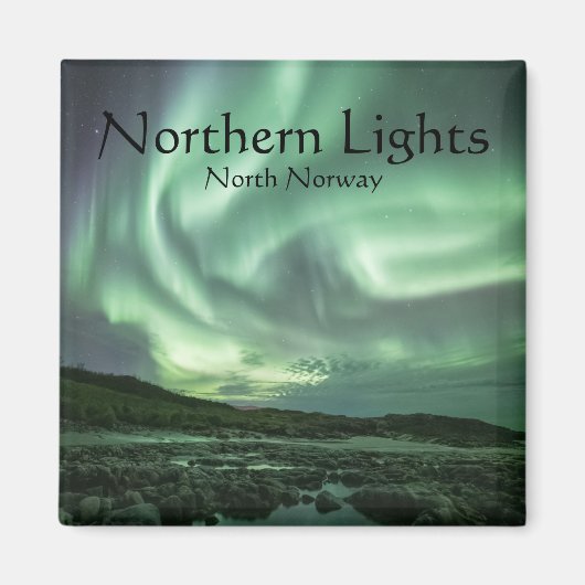 Noordelijke Lichten Noorwegen Magneet (Voorkant)