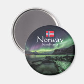 Noordelijke Lichten Noorwegen Magneet (Voorkant / Achterkant)