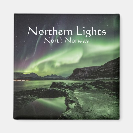 Noordelijke Lichten Noorwegen Magneet (Voorkant)