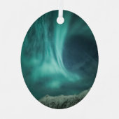 Noordelijke Lichten Noorwegen Metalen Ornament (Voorkant)