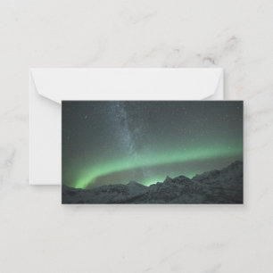 Noordelijke Lichten Noorwegen Notitiekaartje
