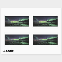 Noordelijke Lichten Noorwegen Rechthoekige Sticker