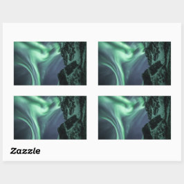 Noordelijke Lichten Noorwegen Rechthoekige Sticker