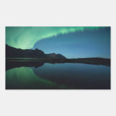 Noordelijke Lichten Noorwegen Rechthoekige Sticker (Voorkant)