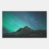 Noordelijke Lichten Noorwegen Rechthoekige Sticker (Voorkant)