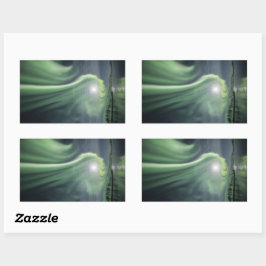 Noordelijke Lichten Noorwegen Rechthoekige Sticker