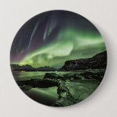 Noordelijke Lichten Noorwegen Ronde Button 4,0 Cm (Voorkant)