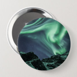 Noordelijke Lichten Noorwegen Ronde Button 4,0 Cm