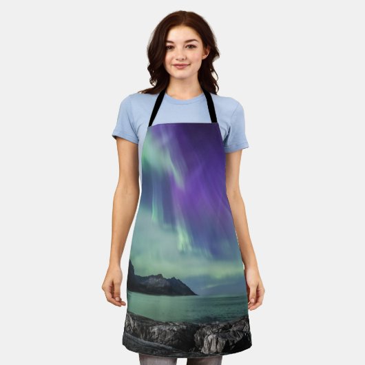 Noordelijke Lichten Noorwegen Schort (Gedragen)