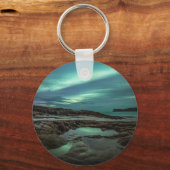 Noordelijke Lichten Noorwegen Sleutelhanger (Voorkant)