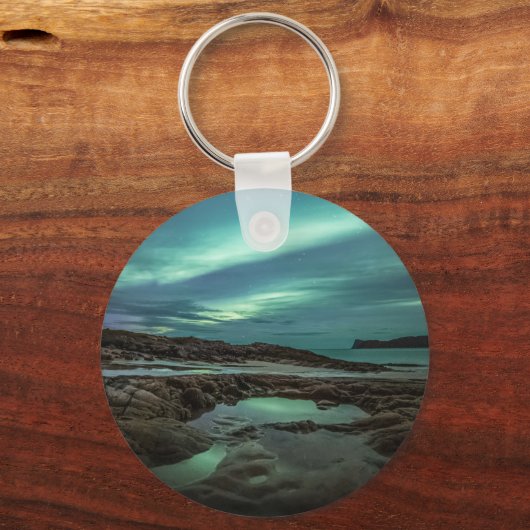 Noordelijke Lichten Noorwegen Sleutelhanger (Voorkant)