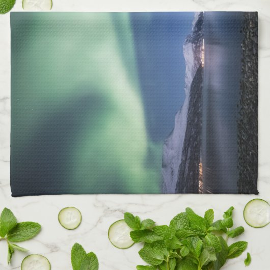 Noordelijke Lichten Noorwegen Theedoek (Gevouwen)