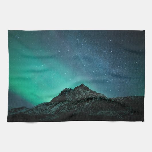 Noordelijke Lichten Noorwegen Theedoek (Horizontaal)