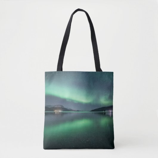 Noordelijke Lichten Noorwegen Tote Bag (Voorkant)
