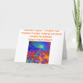 "Noordelijke Lichten Nummer Twee" ~- Wenskaart Kaart (Achterkant)