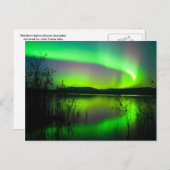 Noordelijke lichten op het meer briefkaart (Voorkant / Achterkant)