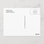 Noordelijke lichten op het meer briefkaart (Achterkant)