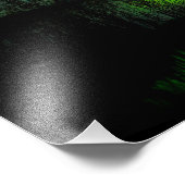 Noordelijke lichten op het meer foto afdruk (Hoek)