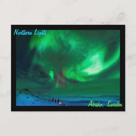 Noordelijke lichten over Abisko Zweden Briefkaart (Voorkant)